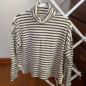 Madewell striped navy blue turtleneck